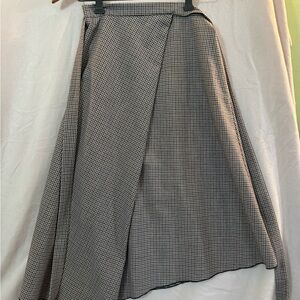 Wilfred Classic Black and White gingham wrap Skirt